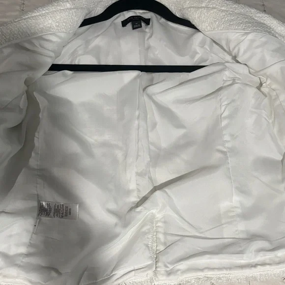 Ann Taylor Ivory Textured Tweed Blazer - Picture 10 of 14